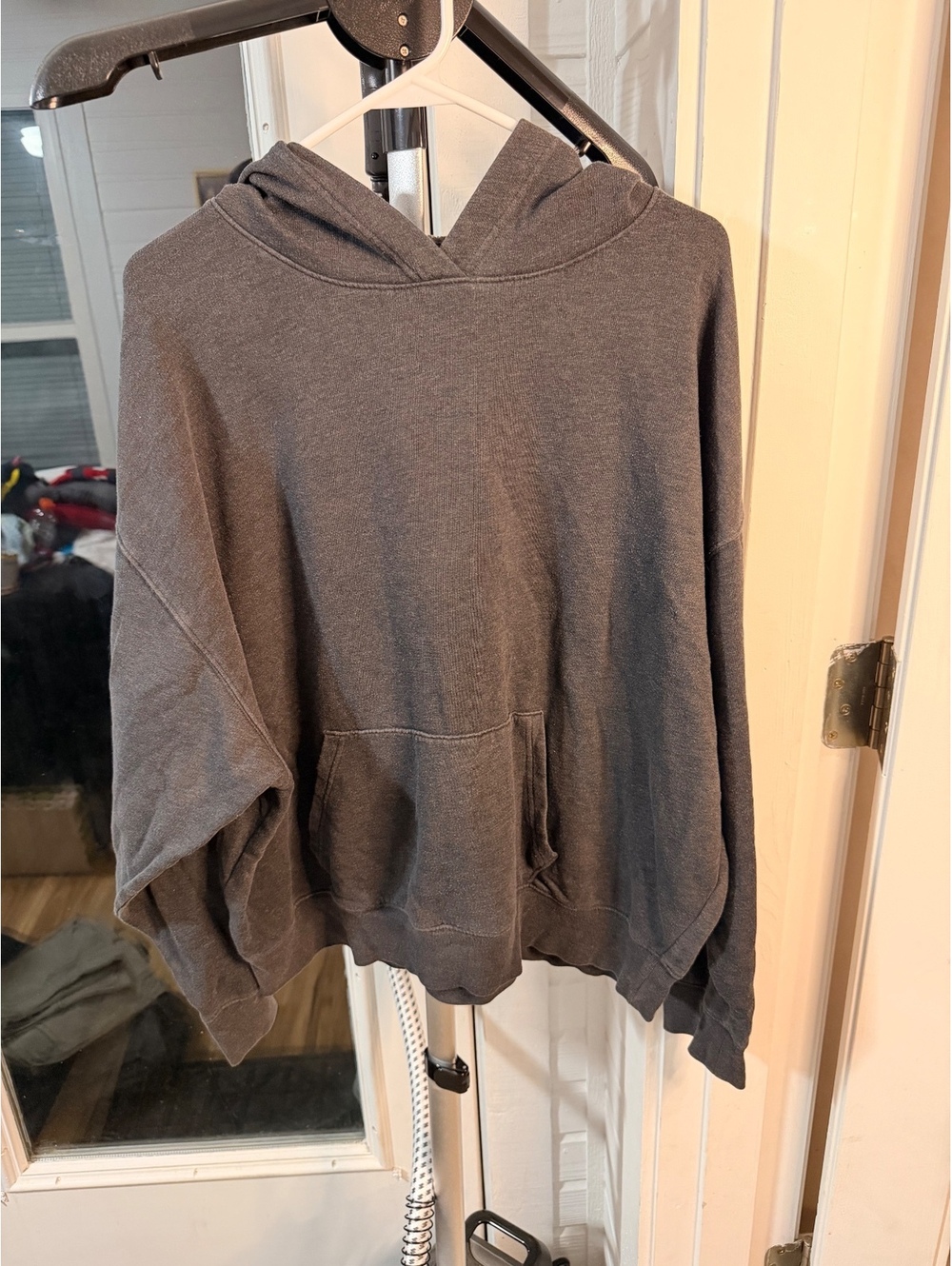 PINK Pullover Hoodie Dark Gray